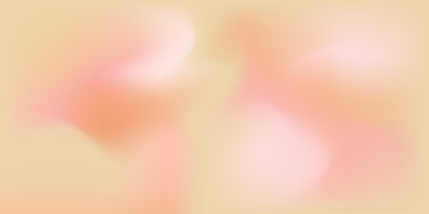 Elegant abstract peach, pink, beige fuzz color gradient. Ecru, beige and cream colored blend. Pastel smooth spots. Simple soft background. Vector texture. Neutral liquid stains. Modern design template