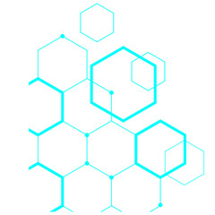 Obraz premium Hexagon Outline Corner