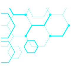 Obraz na płótnie Canvas Hexagon Outline Corner