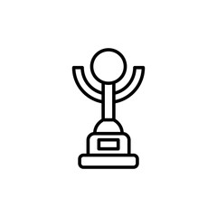 Trophy outline icons, minimalist vector illustration ,simple transparent graphic element .Isolated on white background