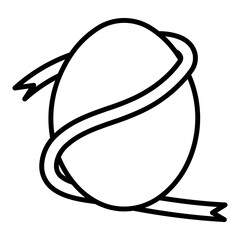 Easter Egg Lineart Style