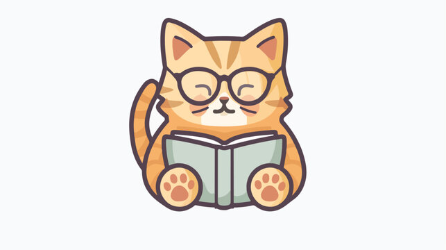 a fluffy cat wearing glasses