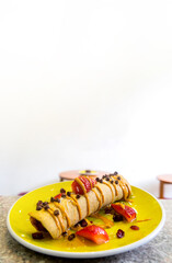 Snack rollo saludable con frutas