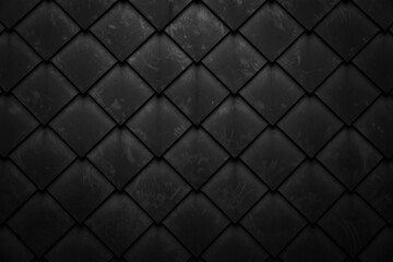 Diamond shaped fish scale tiled wall texture background