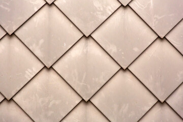 Diamond shaped fish scale tiled wall texture background