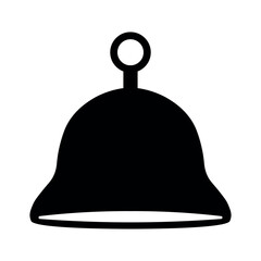 black vector bell icon on white background