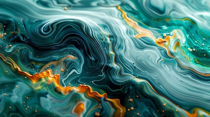 Fluid art in motion with swirling natural colors and dynamic shapes