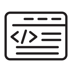 web coding line icon