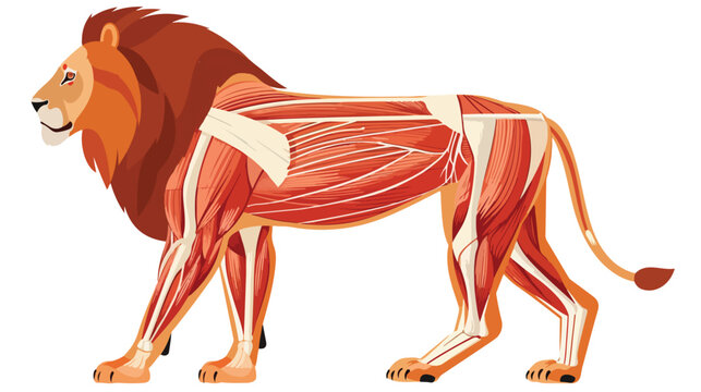 animal of lion leg muscle anatomy medical