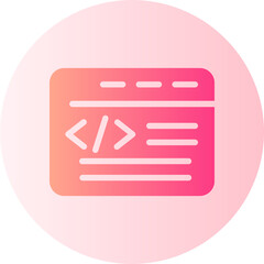 web coding gradient icon