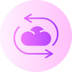 cloud computing gradient icon