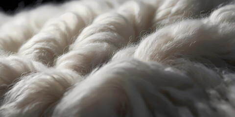 White wool texture. Panoramic view, background texture