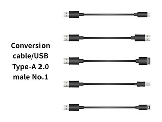変換ケーブル/USB Type-A 2.0 オス No.1 - obrazy, fototapety, plakaty