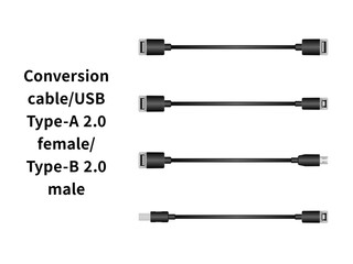 変換ケーブル/USB Type-A 2.0 メス・Type-B 2.0 オス