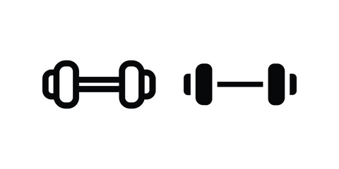 Dumbbell icon. Gym sign. flat illustration of vector icon