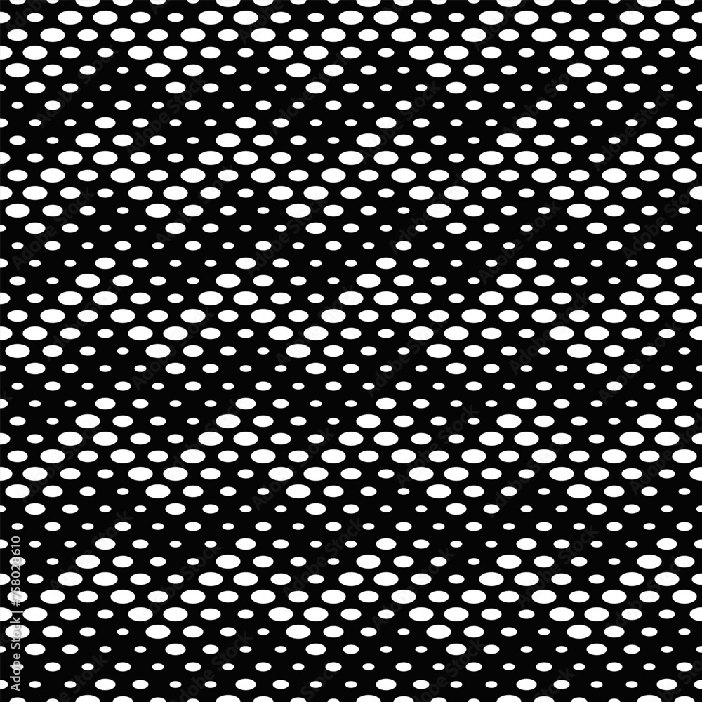 Poster geometrical ellipse pattern background - monochrome repeating abstract vector graphic design with el