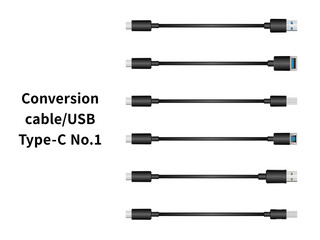 Fototapeta premium 変換ケーブル/USB Type-C No.1