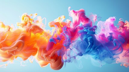 Fototapeta premium Abstract flow of vivid pigments in a high-resolution natural setting