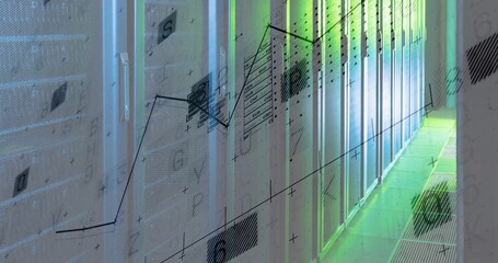 Image of financial data processing over white background