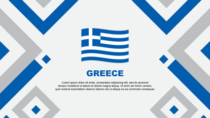 Greece Flag Abstract Background Design Template. Greece Independence Day Banner Wallpaper Vector Illustration. Greece Template