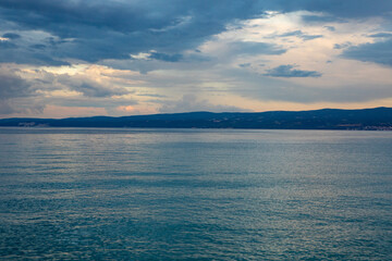 August, 2022 - Croatia - The Blue Sea and the beaches of the Dalmatian coast in Croatia, Europe