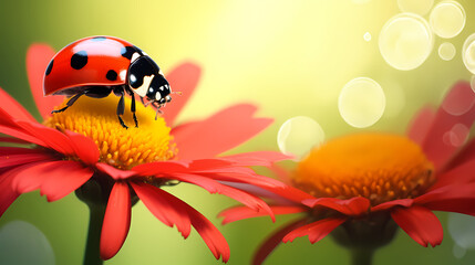 A ladybug on the background