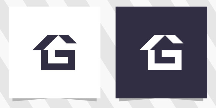 letter g with home logo design