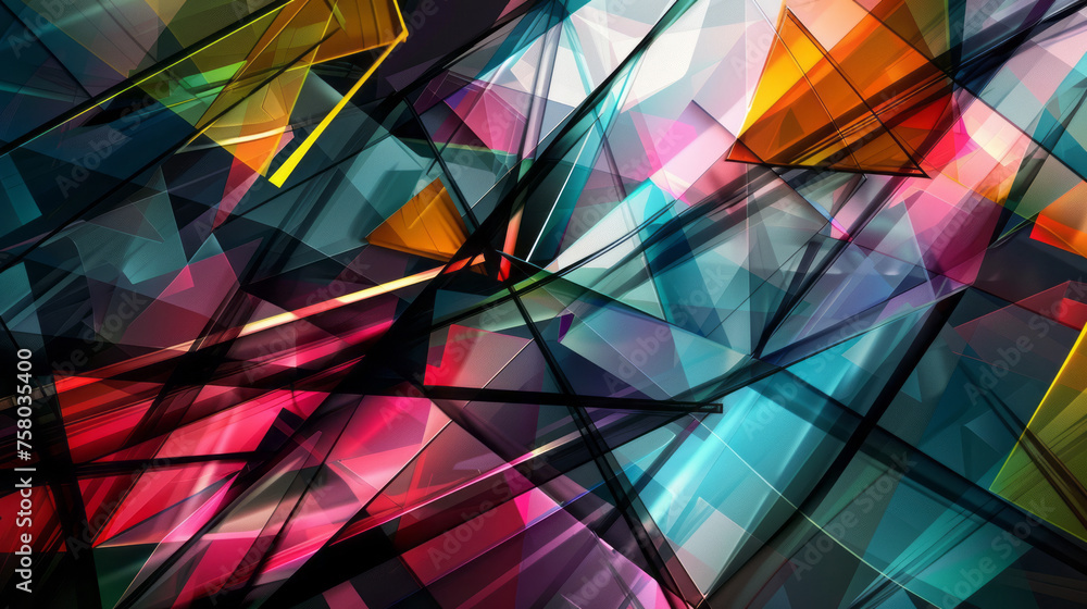 Poster abstract background with modern geometric shapes and colors. geometric abstract shape