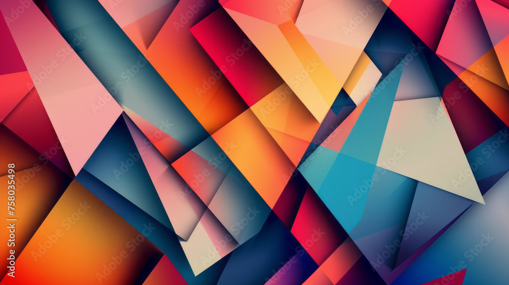 Poster abstract background with modern geometric shapes and colors. geometric abstract shape