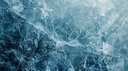 Naklejka premium Ice texture, cracked and scratched frosted surface, abstract winter season background