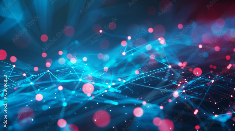 Poster technology or data, network internet connect concept abstract background
