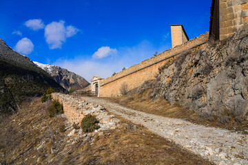 Fort Dauphin fortress near the Alpine town of Briançon next to the Italian border in the French...