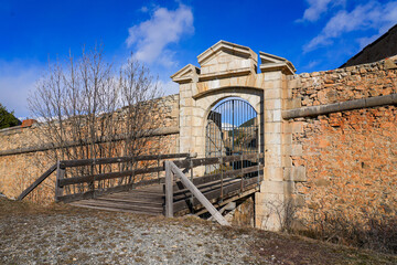 Fort Dauphin fortress near the Alpine town of Briançon next to the Italian border in the French...