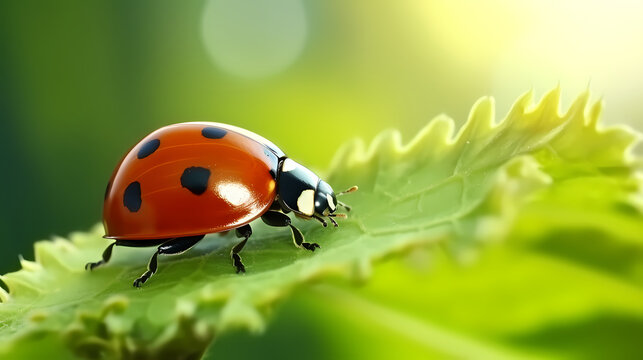 A ladybug on the background
