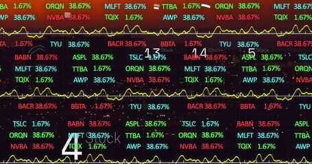 Image of stock market over stock market