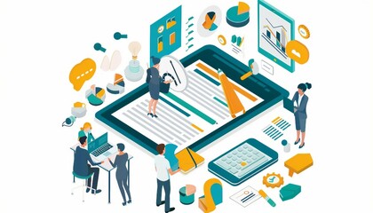 Resource Allocation and Management, resource allocation and management with an image showing project managers assigning tasks, AI