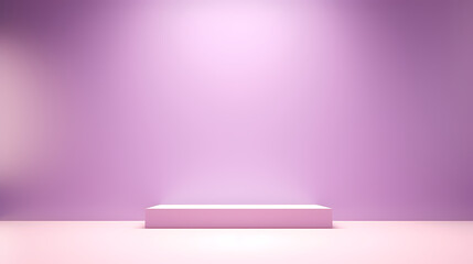 Light trails on podium, minimal abstract product placement background