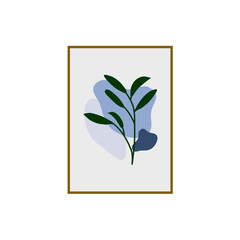 Abstract Plant Wall Decoration Vector Illustration