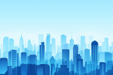 Fototapeta na wymiar 都会の背景、ビル、ビジネス、青