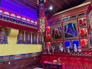 Karma Tekchen Zabsal Ling, Toronto Thrangu Centre, Tibetan Stupa and Shrine in March 2024, Aurora,...