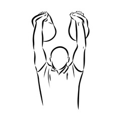 Kettlebell vector sketch icon isolated on background. Hand drawn Kettlebell icon.