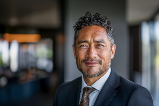 Professional person dressed in a formal suit and tie.