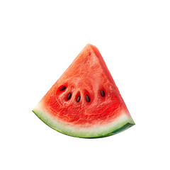 Sliced of watermelon isolated on transparent background Generative Ai