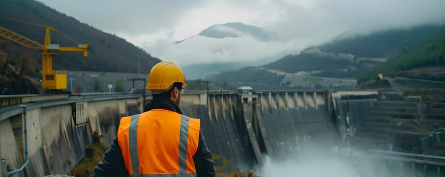 Hydraulic engineer at a dam
