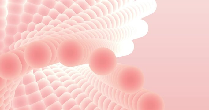 Factal Cilindro ball 3d Cream Rose Quartz Dusty Rose Coral