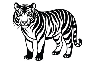 tiger vector silhouette illustrator design 7.eps