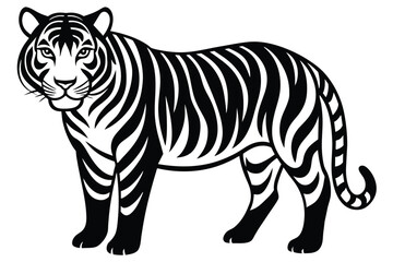 Fototapeta na wymiar tiger vector silhouette illustrator design 8.eps