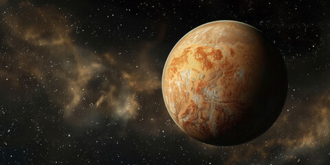 Obraz na płótnie Canvas Dry planet view in outer space