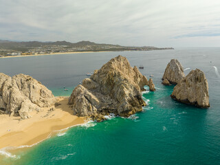 El Arco Cabo Arch Lover Beach Divorce Beach Cabo San Lucas Baja California Sur Mexico Sunny Beaches Whales Yachts and Boats 