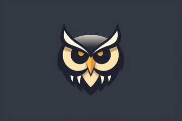Fototapeta premium Simple minimal logo design for owl